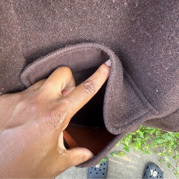 American Eagle Outfitters Brown & Orange Wool Lining Womens Hooded Jacket Size M - Picture 4 of 9